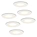 Produktbild HOFTRONIC - 6er LED Einbaustrahler IP65 Wasserdicht 230V 6x6W 6x600 Lumen Dimmbar Weiß 2700K Extra Warmweiß Bad Einbauleuchte Einbauspot für Innenbereich und Außenbereich
