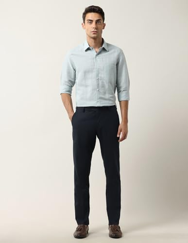 Image of Arrow Men's Checked Tapered Fit Trousers