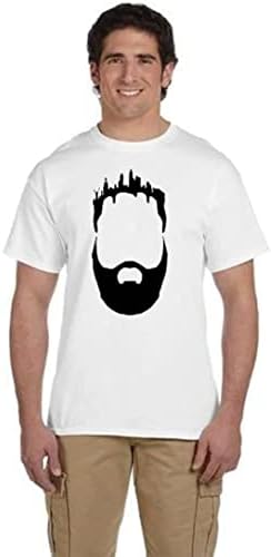 New NWT Beard Silhouette Skyline Harden T-Shirt Men’s