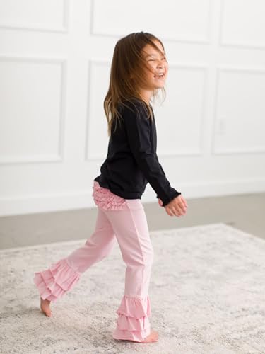 Image of RuffleButts Baby /Toddler Girls Stretchy Flare Pants w /Ruffles