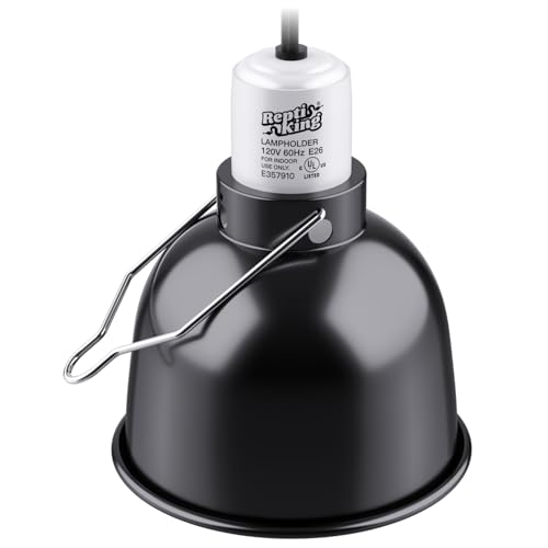 ReptiKing Reptile Light Fixture, 5.5'' Standard Dome for Reptile Basking Bulb Light/Heat Lamp/Ceramic Heat Emitter, 5.5 Inch Light Dome