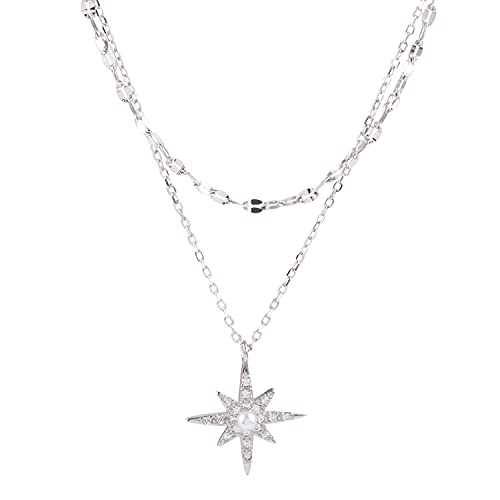 Collier Feng Shui double rang lune et étoile, le cadeau idéal pour femme