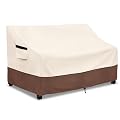 Patio 3-Seater Sofa Cover,Outdoor Couch Cover Fits up to 79W x 37D x 35H Inches,100% Waterproof Heavy Duty Patio Furniture Covers,Beige&Brown