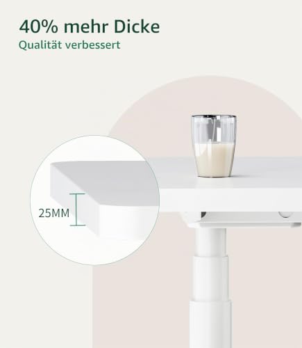 MAIDeSITe Tischplatte 120x60 cm Schreibtischplatte 25 mm stark - DIY Stabile Bürotischplatte – Perfekt für höhenverstellbare Schreibtische – Ansicht 3
