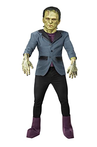 Smiffys Universal Monsters Frankenstein Costume, Adults Jacket, Mock Top, Latex Mask & Gloves - Image 4