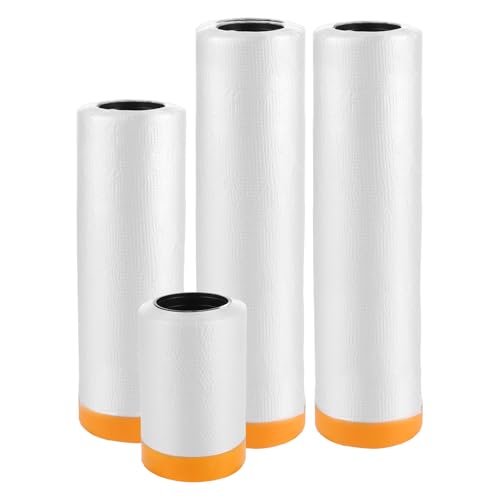 WOPPLXY Película de Pintor, 4 Rollos, Polietileno Transparente