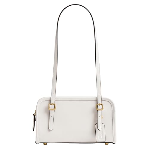 Coach Crinkle Patent Swing Zip Bag 20, B4/Chalk