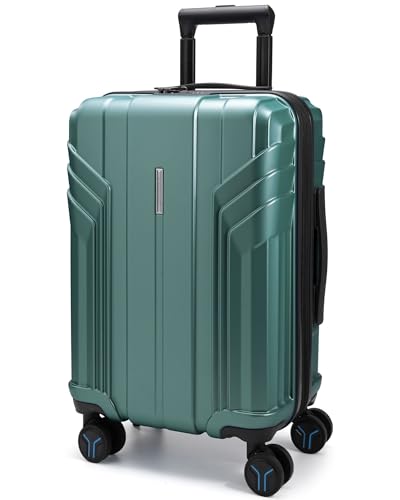 Image of BAGSMART Expandable Carry On Luggage 22x14x9 Airline Approved, 1OO% PC Lightweight Hard Shell Suitcase, 20 Inch Travel Luggage with Spinner Wheels,Carry on Olive Green