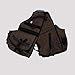 kowaku Canvas Saddle Bag Saddle Pouch Versatile Carrier with Pockets Padded Cantle Bag Saddlebag for Sports Equestrian /, Brown