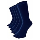 [オーセンティック] 5本指ソックス 日本製 20時間履いても臭くならない 超防臭 バリア 抗菌 高通気性 吸汗 メンズ ビジネスソックス 5足セット 「極 」 超 消臭 25-27 cm 紺