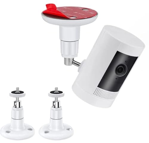 2 Pack Adjustable Security Wall Mount For Ring Camera&Stick Up Cam Battery,Indoor Outdoor Mount Bracket For Arlo Hd/2/3/4,Ceiling Mount Kit For Plug-In Hd Security Cam,Vhb Adhesive Or Screw,No Drill #TOP6