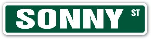 SONNY Street Sign Childrens Name Room Sign | Indoor/Outdoor | 18" Wide Plastic Sign