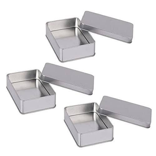 Amazon.com: misppro 3 Pack Rectangular Empty Tin Box Storage
