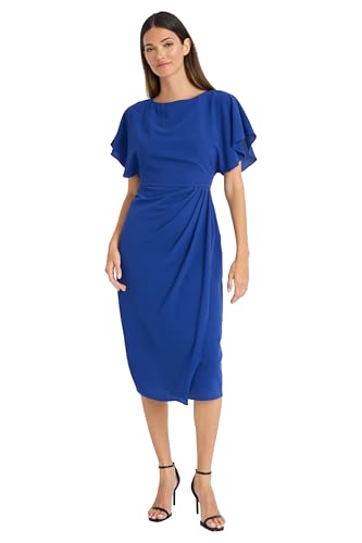 Image of Maggy London Women's Dresses Boat Neck Flutter Sleeve Dress Occasion Event Guest of