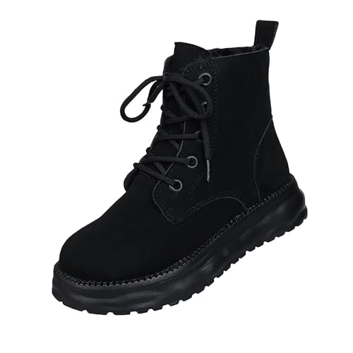 Generisch - Botas de invierno para mujer, forro cálido, botas de nieve cómodas, botas de piel clásicas, suela antideslizante, suaves y cómodas, elegantes, Negro , 39 EU
