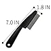 Yumflan Dandruff Comb, Stainless Steel Fine Tooth Dandruff Remover, Professional Scalp Comb Hair Comb for Kids and Adults (Black)