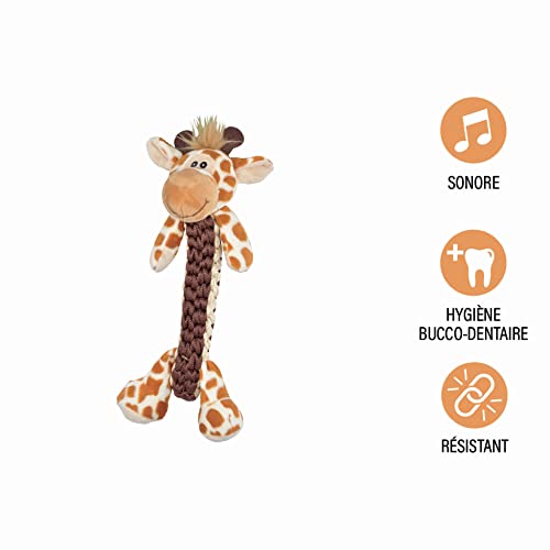 Love Story Les Féroces Suzie die Giraffe Plüschspielzeug mit Seil, 34 cm