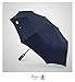 Balios Travel Umbrella Wood Handle Auto Open Close Vented Canopy Dark Navy