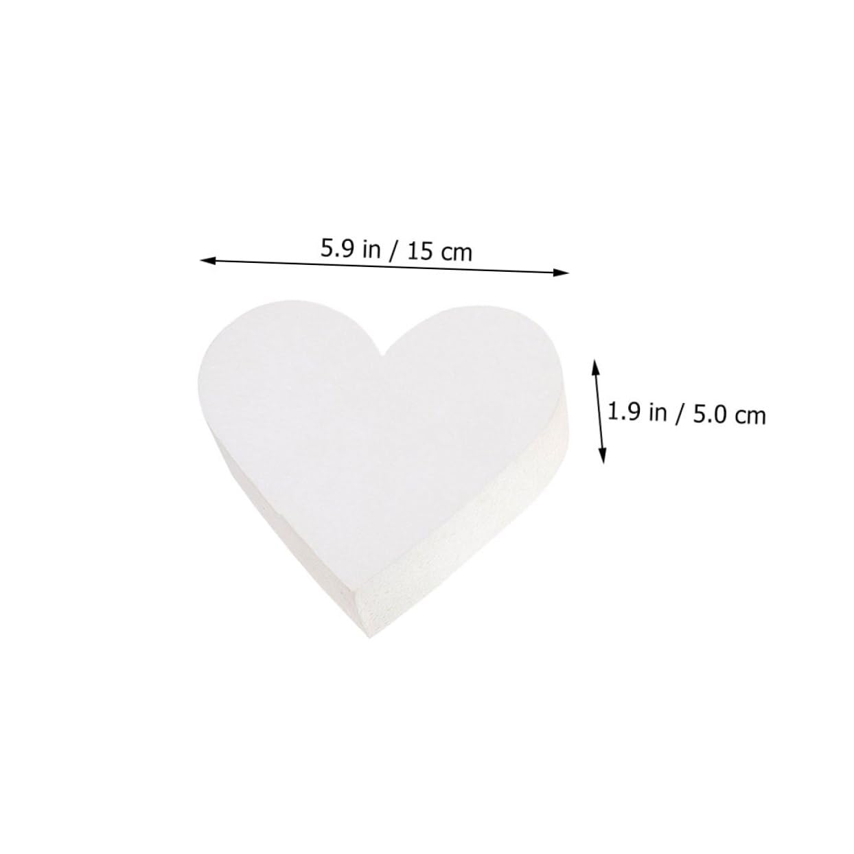 NUOBESTY 5 Juegos De Maniquíes De Espuma Ligeros con Forma De Corazón para Tartas De Boda para Practicar La Decoración De Cumpleaños Y Repostería 2 Unidades X 5