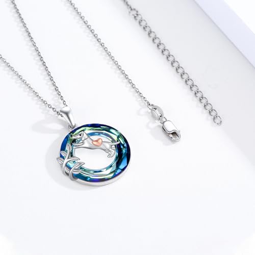 CHENGHONG Dachshund Necklace Gifts 925 Sterling Silver Cute Animal Dog Jewelry for Women Crystal Dachshund Gifts Lovers by CHENGHONG - Used condition - Image 3