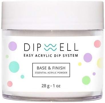 Nail DIP Powder, Pink & White, French Style, Dipping Acrylic For Any Kit or System by DipWell (Base & Finish)