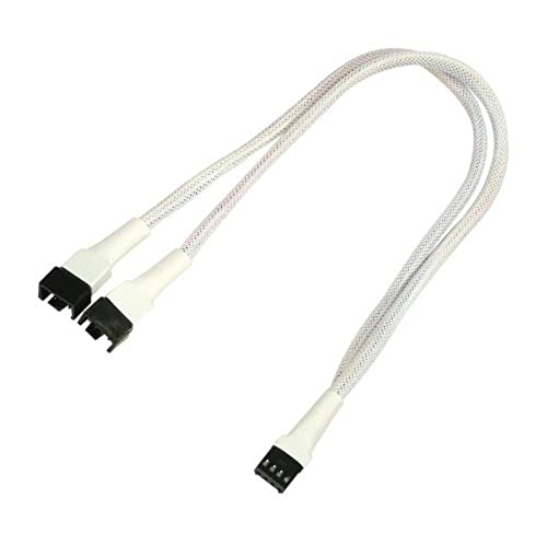 Nanoxia 900400013 2 x 4-Pin PWM 4-Pin PWM Blanc Câble d'interface et Adaptateur Cover