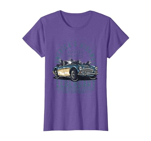 Austin Healey Sports Car T-Shirt, Women, Purple Heather, X-Small