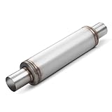 A-KARCK 2.25' Inlet Exhaust Resonator, 2.25' Inlet 2.25' Outlet 20' Overall Length Resonator Stainless Steel
