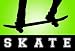 Skateboarding Green Sports Poster Print 19 x 13in