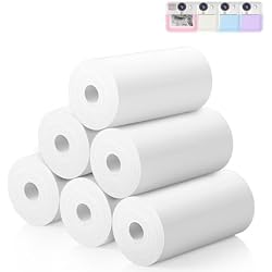 Kids Instant Print Camera Paper, 6 Rolls Thermal Printing Refill Paper Set | Coreless Thermal Paper for Toddler Camera, Compatible with Thermal Printers and Kids Instant Print Cameras
