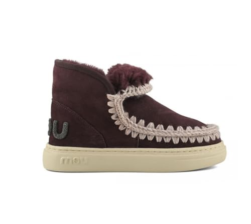 Mou Botas Cortas tipo sneakers piel de oveja (Cabernet, mediano, Sistema tallas calzado EU, Adulto, Números, mediano, 38)