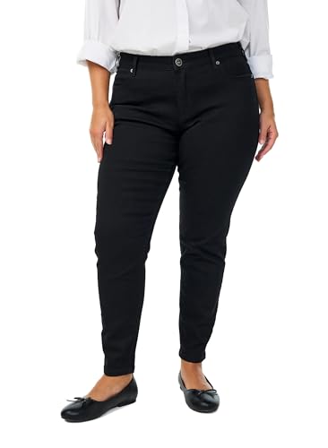 Zizzi Damen große Größen Emily Jeans Slim Fit Reguläre Taille Größe Gr 42/82 cm Black