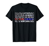 Boston Strong First Responders Flag T-Shirt