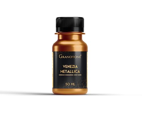 GRANOTONE Acrylic Venezia Metallic Colour Bronze | 50 ml | Extra Sheen | Non Fading | Indoor/Outdoor | Non Toxic | Multi-Surface | Pro Artist, Hobby Painters & Kid | Made in India