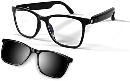 Smart Bluetooth Glasses for women men with Magnetic lenses music sunglasses UV400 Open ear,Clear calls,outdoor driving