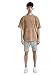 Aelfric Eden Mens Cotton T-Shirts Oversized Unisex Short Sleeves Wash Baggy Casual Tees Workout Solid Summer Tops Sand