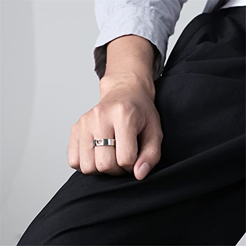 Matching Rings for Couples, Couple Heart Rings Set Couple Rings I LOVE YOU Matching Heart Promise Rings for Her and Her Engagement Wedding Ring3