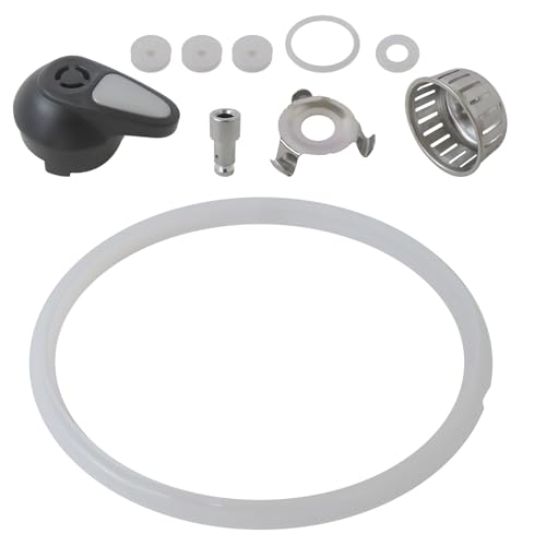 Image of MUNTICO Upgraded Replacement Parts 10-Set for Instant Pot Lux 5, 6 Quart Qt IP-LUX50 IP-LUX60, Include Steam Release Handle Sealing Ring Steam Release Valve and Float Valve Seal Anti-Block Shield