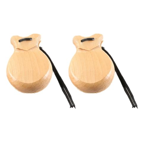 Nacchere in legno nacchere spagnole con corda flamenco danza nacchere in legno strumento musicale a percussione mano per nacchere B
