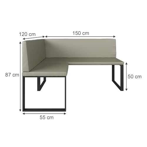 Banc d’angle Ravon cachemire 120x150cm, ok-living