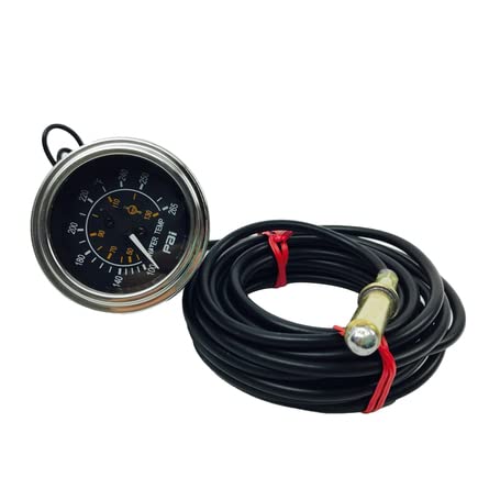 0516 Water Temperature Gauge Mechanical 144in Tube Chrome Bezel 2 1/8in Dashboard Cutout Required Includes Mounting Hardware for PAI