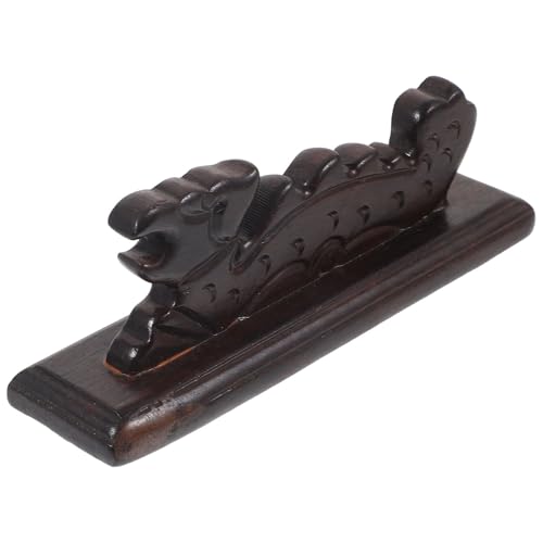 Genérico Soporte de Madera para Pinceles Caligrafía Estilo Chino Creativo Soporte Decorativo para Brochas de Escritura Base Negra Duradera para Oficina y Estudio