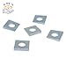 5 PCS 1/2 Beveled Square Washers in Plain Carbon Steel Galvanized,1/2(ID) x1-1/8x1-1/8 Inch for Channel Steel Wedge Shaped Washers for Shim Leveling,2 to 6.6 mm Thick,White,LXLVOUEG