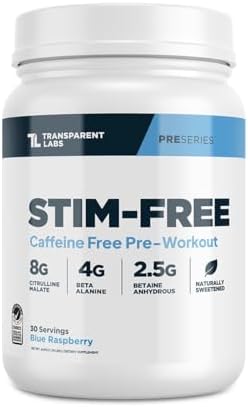 Transparent Labs Stim-Free Pre-Workout - Caffeine & Stim Free Pre...