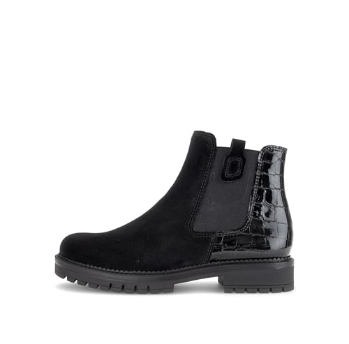 Gabor Chelsea 8024.01 bottines en cuir d'exception largeur H pour femme