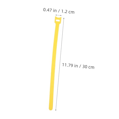 100pcs Amarillo Correas de Cable de Gancho y Bucle Organizador de Cables Envoltorio de Cordón para Electricidad para Hogar y Oficina miniatura 2