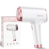 Finequin Laser Hair Removal for Women & Men, 45°F Ice-Cooling Contact, Safe & Virtually Painless Alternative to Salon IPL Hair Removal Device, Long-Lasting Hair Removal from Home, with Razor & Glasses