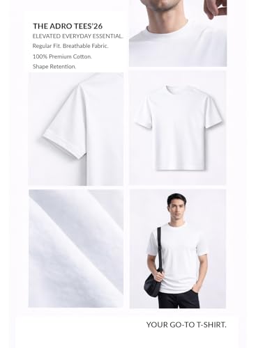 Image of ADRO Mens Printed T-Shirts Pack of 3 | 100% Cotton Regular Fit Graphic Tshirt | Breathable Stylish Casual T Shirt Gym Travel Summer T Shirts