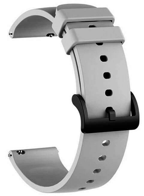 ACESHLEY 22mm Soft Silicone Smartwatch Strap/Band with Black Metal Buckle Strap for Smartwatch