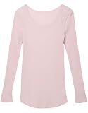 une nana cool(ウンナナクール) 長袖シャツ トップス 綿100%(身生地) 【リブ編みコットン】 Uネック インナー LS1000 レディース PI M